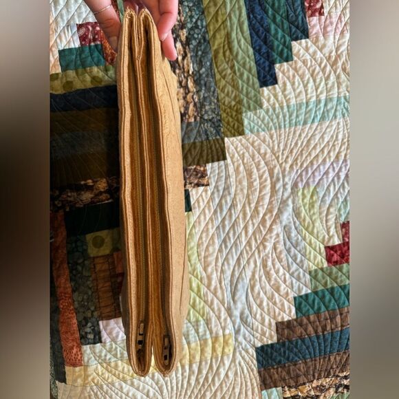 Vintage Ruth Saltz 60s leather clutch Faux Ostrich - Picture 8 of 8